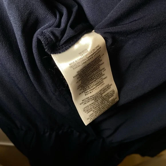 BCBGeneration Deep Blue Mesh Long Sleeve Jumpsuit size M New with Tag - Picture 9 of 9